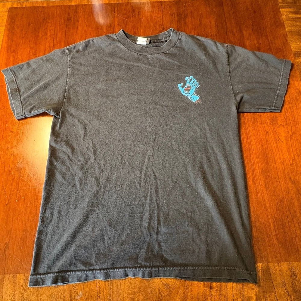 Vintage Santa Cruz Screaming Hand Black Graphic Skate T-Shirt Medium